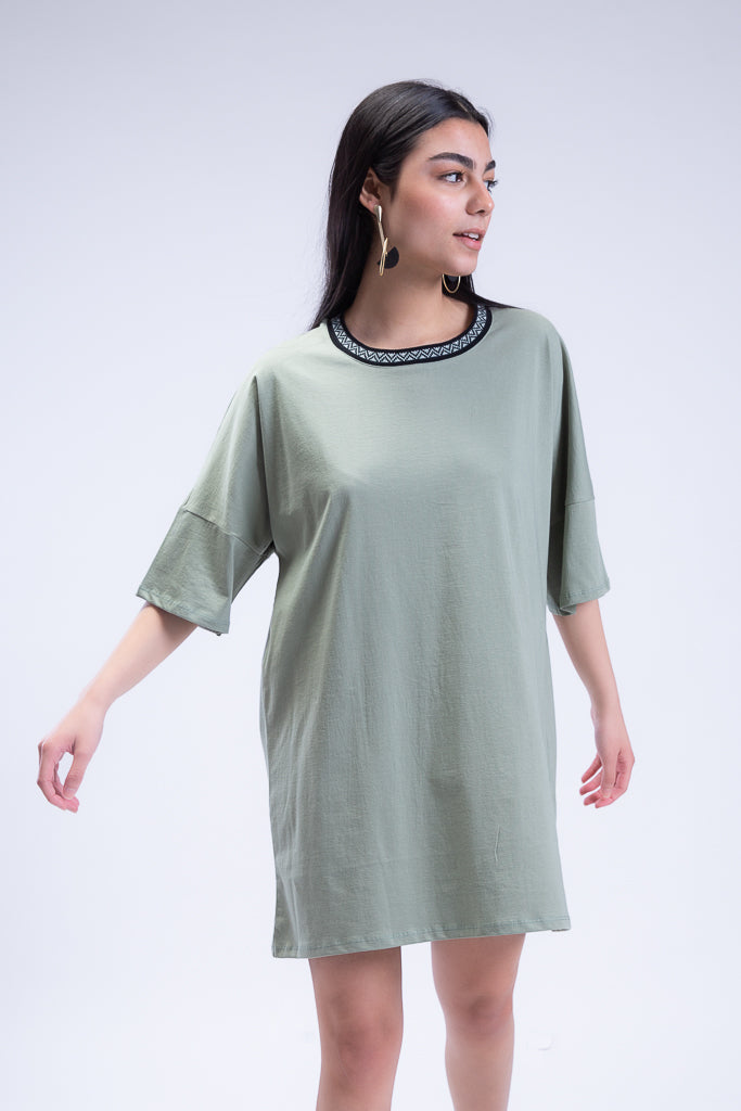 Oversized Ganado T-shirt Dress Qayro Oversized Ganado T-shirt Dress Qayro